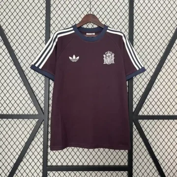2024 Spain Euro Retro Style Brown Soccer Jersey