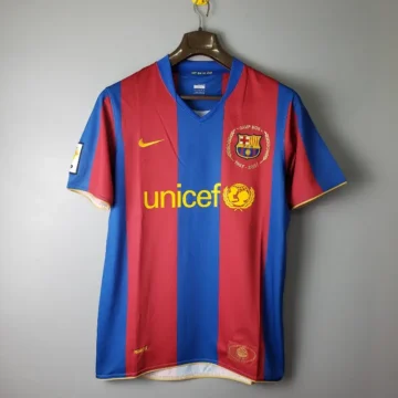 Retro 2007-08 Barcelona Soccer Jersey Home