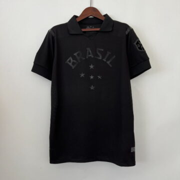 Retro 2013-14 Brazil Soccer Jersey Black