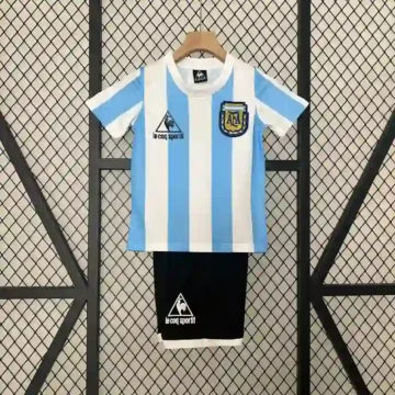 Retro 1986 Kids Argentina Soccer Jersey Home