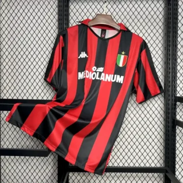 Retro 1988-89 AC Milan Soccer Jersey Home