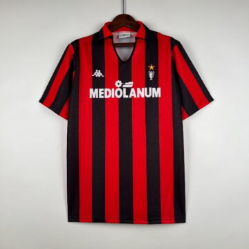 Retro 1989-90 AC Milan Soccer Jersey Home
