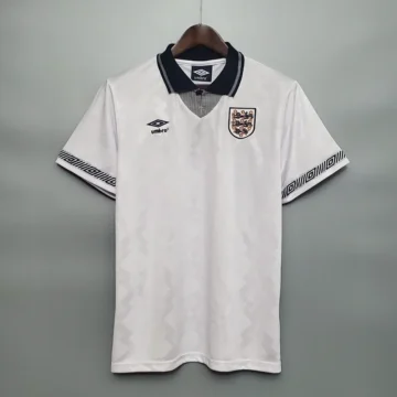 Retro 1990 England Soccer Jersey Home