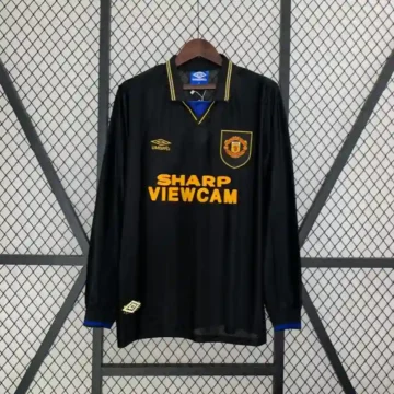 Retro 1993-95 Long Sleeve Manchester United Soccer Jersey Away