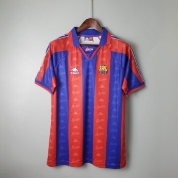 Retro 1996-97 Barcelona Soccer Jersey Home