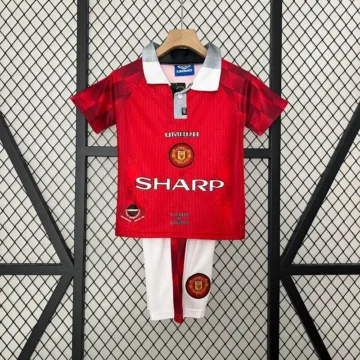 Retro 1996-97 Kids Manchester United Soccer Jersey Home