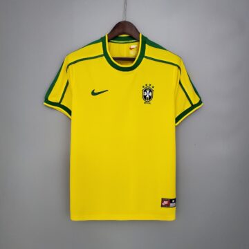 Retro 1998 Brazil Soccer Jersey Home