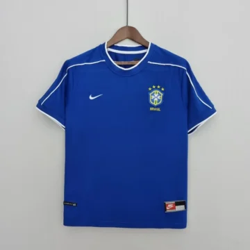 Retro 1998 Brazil Soccer Jersey Away