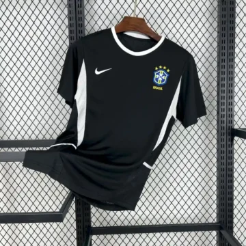 Retro 2002 Goalkeeper Brazil Black Soccer Jersey