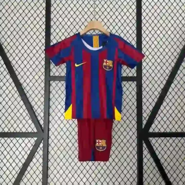 Retro 2005-06 Kids Barcelona Soccer Jersey Home