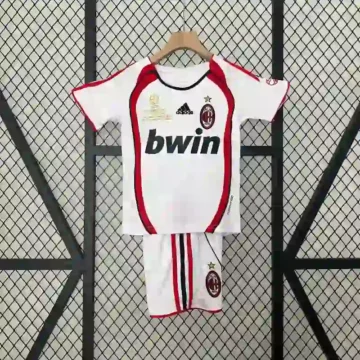 Retro 2006-07 Kids AC Milan Soccer Jersey Away