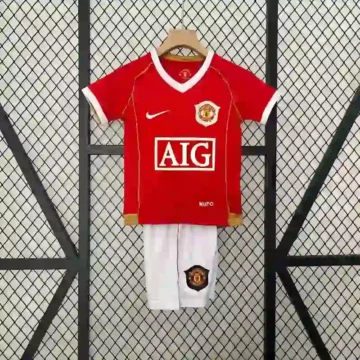 Retro 2006-07 Kids Manchester United Soccer Jersey Home