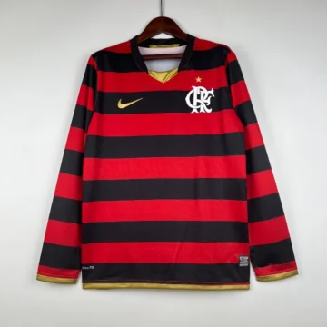 Retro 2008-09 Flamengo Long Sleeve Soccer Jersey Home