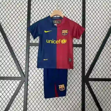 Retro 2008-09 Kids Barcelona Soccer Jersey Home