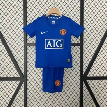 Retro 2008-09 Kids Manchester United Soccer Jersey Third Away