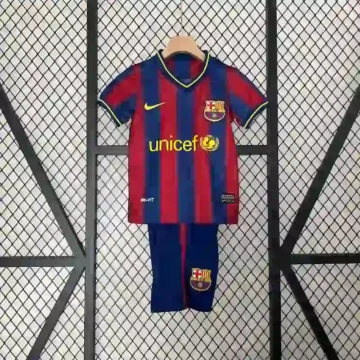 Retro 2009-10 Kids Barcelona Soccer Jersey Home