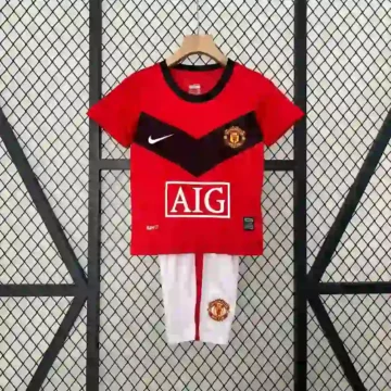 Retro 2009-10 Kids Manchester United Soccer Jersey Home