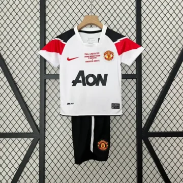 Retro 2010-11 Kids Manchester United Soccer Jersey Away