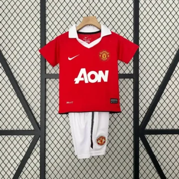 Retro 2010-11 Kids Manchester United Soccer Jersey Home