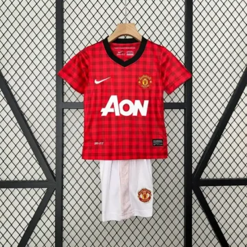Retro 2012-13 Kids Manchester United Soccer Jersey Home