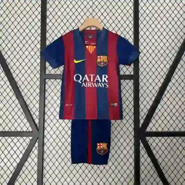 Retro 2014-15 Kids Barcelona Soccer Jersey Home