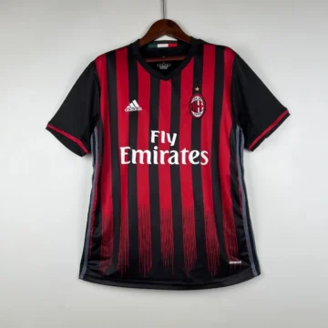 Retro 2016-17 AC Milan Soccer Jersey Home