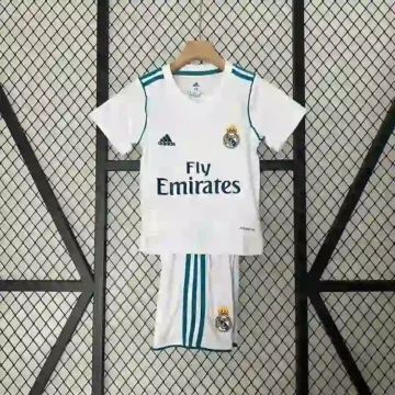 Retro 2017-18 Kids Real Madrid Soccer Jersey Home