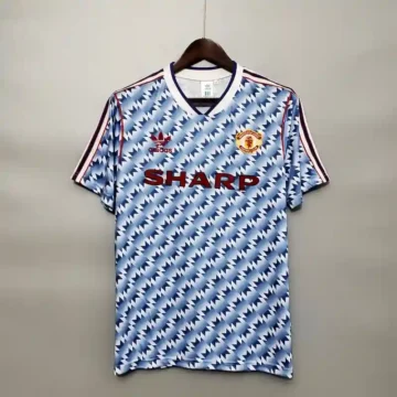 Retro 1990-92 Manchester United Soccer Jersey Away