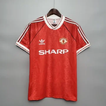 Retro 1990-92 Manchester United Soccer Jersey Home