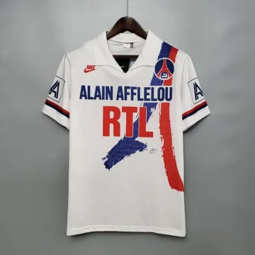 Retro 1990-92 PSG Soccer Jersey Home