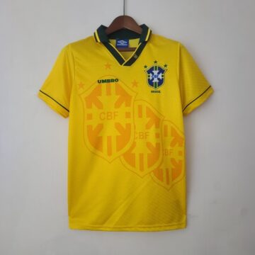 Retro 1993-94 Brazil Soccer Jersey Home