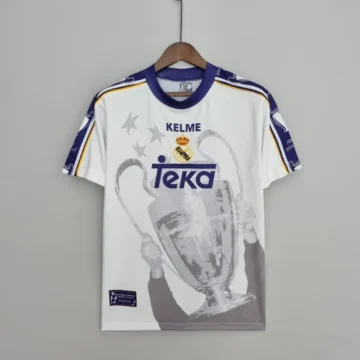 Retro 1997-98 Real Madrid Champions League 7 Champions Commemorative Edition