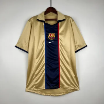 Retro 2002 Barcelona Soccer Jersey Away