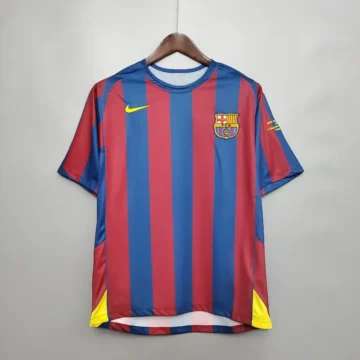 Retro 2006 Barcelona Socer Jersey UEFA Champions League Home