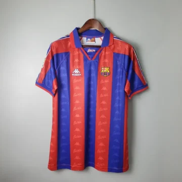 Retro 1996-97 Barcelona Soccer Jersey Home