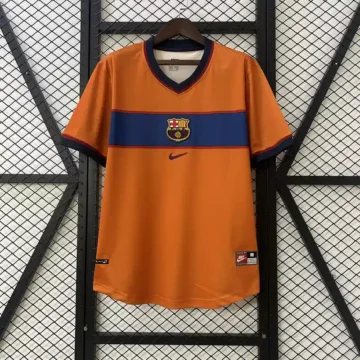 Retro 1998-99 Barcelona Soccer Jersey Second Away