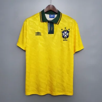 Retro 1991-93 Brazil Soccer Jersey Home