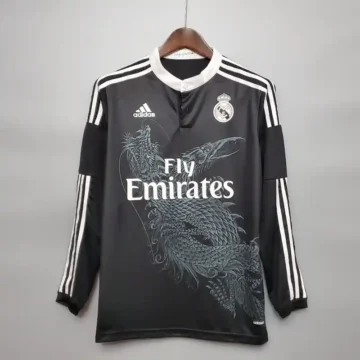 Retro 2014-15 Long Sleeve Real Madrid Soccer Jersey Third Away