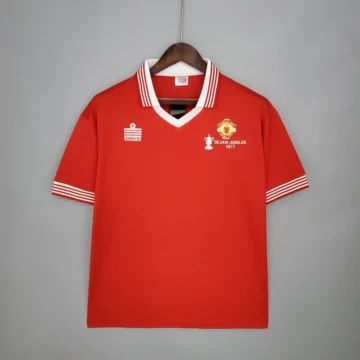 Retro 1977 Manchester United Soccer Jersey Home