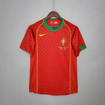 Retro 2004 Portugal Soccer Jersey Home