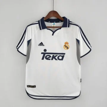 Retro 2000-01 Real Madrid Soccer Jersey Home