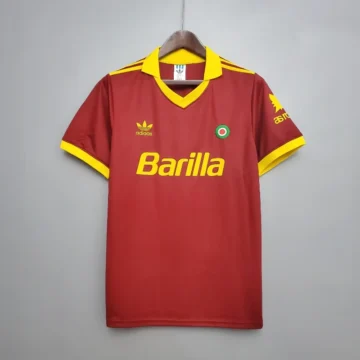 Retro 1991-92 Roma Soccer Jersey Home