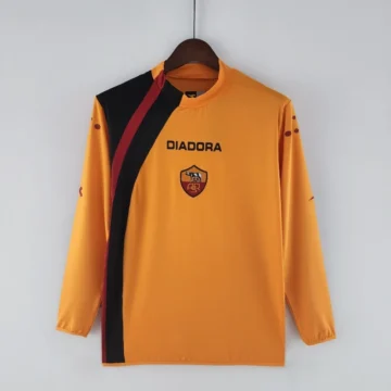 Retro 2005-06 Long Sleeve Roma Soccer Jersey Home