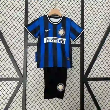 Retro 2009-10 Kids Inter Milan Soccer Jersey Home